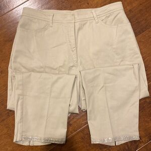 Breeze by Dorothy Schoelen Cropped Embellished Pants